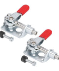 Push Pull Toggle Clamp 40kg Load Heavy Duty Clamp With Plastic Coated Handle For Welding Electronics Installation And Storage Case Durable Galvanized Iron Construction.