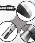 Heavy Duty Linear Actuator End Connector Kit With Aluminum Plate And Suction Cup Adapter, M8 Mount, DIY End Plug For Metal Construction Projects, 80mm Compatibility, Pro Grade Plate For Reciprocating Actuators close-up of metal connector details