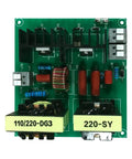 40KHz Ultrasonic Cleaner Driver Board Kit With Transducer For Car Washers And Home Washing Machines Easy Install 150W 220V PCB Circuit Board Includes Three Ultrasonic Transducers And Durable Green Silver Housing showing green PCB circuit and components.
