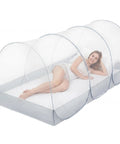 Instant Pop Up Mosquito Tent For Bed And Bunk Bed Sleeping Pad Fully Enclosed Foldable Bug Net For Camping Travel Patio Outdoor One Person Screen Tent Freestanding With Two Zipper Doors No Fuss Setup
