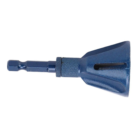 Heavy Duty Helical Chamfer Tool With 1/4 Inch Hex Shank And Solid Tungsten Steel Build for quick deburring and clean edge bevels.