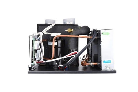 Hella Compact Dc 24V Portable Air Conditioner And Heater, 700W Mini Cooling Unit showing internal components and copper piping.