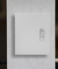 Waterproof Electrical Enclosure Box 25x30x14 Cm Plastic Vertical Distribution Cabinet mounted on a wall, closed view.