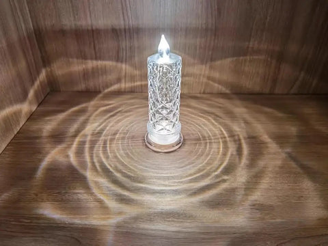 Rose Shadow LED Flameless Candles 4 Pack Battery Operated Pillar Candles for Valentines Proposals to create romantic glow