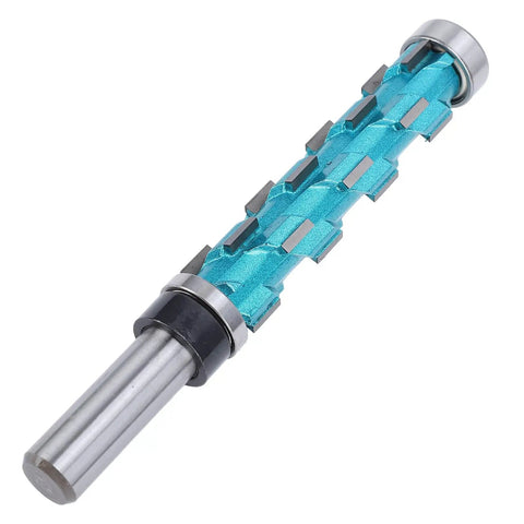 Sturdy 1/2In Shank Carbide Double Bearing Flush Trim Router Bit With 3/4In Cutting Diameter For Smooth Woodworking And Pro Finish Work showing detailed blade design.