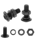 M6 X 18mm Flanged Button Head Socket Cap Screws Kit Dope Stainless Steel 304 Black Finish With Nuts Flat And Lock Washers 20 Pieces