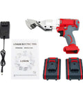 36V Corded Metal Shears With Variable Speed And Swivel Head for sheet metal cutting, charger, instruction manual, two batteries