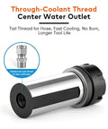 Heavy Duty Er Collet Chuck Extension Holder For Milling Machine Lathe And High Speed Cnc Cutting Tool with Through-Coolant Thread.