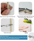 Parrot Flying Training Rope Kit With Five Size Bird Foot Rings for Cockatiels Parakeets Pigeons, setup instructions