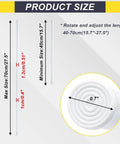 Diagram showing Adjustable Window Security Bar For Windows And Sliding Doors With Anti Slip Rubber Tips Rust Proof Finish And Easy Tension Rods From 15.7 To 27.5 Inches Kid Safe Home Security Lock No Brainer Setup product size, illustrating adjustable length from 15.7 to 27.5 inches.