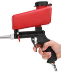 Wreck Old Rust And Peeling Paint Fast With This Heavy Duty Gravity Sandblaster Gun Kit Using A Ninety Psi Pneumatic Trigger To Prep Metal And Wood Smooth Without Breaking A Sweat In Red, lightweight design.