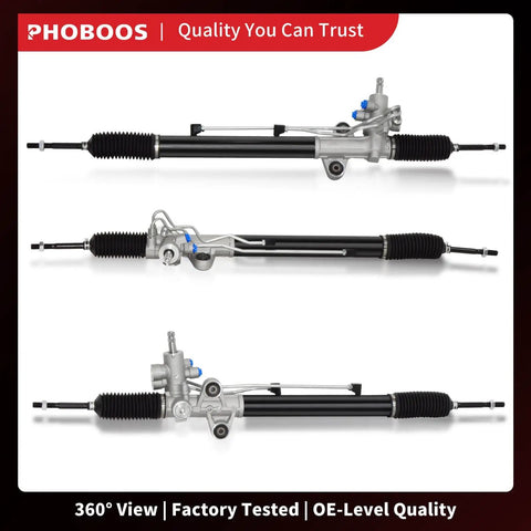 Acura MDX Hydraulic Power Steering Rack And Pinion Assembly Direct Fit Drop In Unit Leak Resistant For 2003 2004 2005 2006 Models Left Hand Drive Only Replacement Ref 262722 53600S3VA04RM 53010S3VA01 53010S3VA02 53601S3VA02
