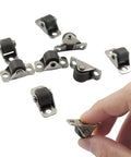 Hella Smooth Rolling 8 Piece Mini Caster Wheels Built Tough With Rubber Tread For Home Office Gear And Storage Bins Easy Install Heavy Duty Fixed Casters Solid Eighty Eight Lbs Limit Setup Right Away, mini wheels with rubber tread.