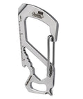 Stainless Steel 7 Tool Carabiner Clip Multitool With Quick Release Clasp Wrench Cross And Slotted Screwdrivers Bottle Opener