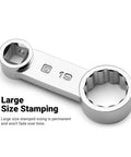 Three Eighths Inch Drive Torque Adapter Set With 12 Point Box End 10 To 19 mm Metric 10 Piece With Mechanic Tray
