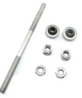Rear Bicycle Hub Axle 185mm Long 3/8 Inch Diameter Silver Finish Fits Multi Speed Sets Durable Steel With Smooth Threads