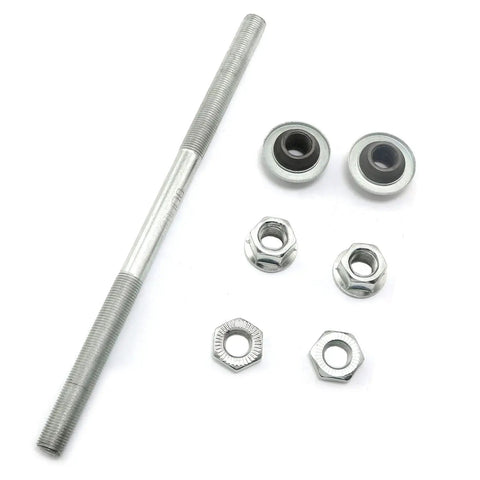 Rear Bicycle Hub Axle 185mm Long 3/8 Inch Diameter Silver Finish Fits Multi Speed Sets Durable Steel With Smooth Threads