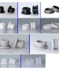 Five Pack Silicone Hole Plugs Snap On End Caps 2.5mm To 30mm Sealing Plugs For Round Holes Built Tough Black Rubber Weatherproof
