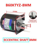 Eccentric Shaft PMSM Motor 8mm Shaft Dual Voltage AC 110V/220V Low Noise High Torque 80 RPM side view
