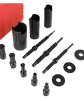 Pro Universal Blind Hole Internal Bearing Heavy Duty Complete Puller Kit With Secure Snap Fastener Lock So You Never Drop Parts While Yanking Wheel Hub Motors Out Of Cars Motorcycles E Bikes For Your Home Or Shop Work Without The Hassle, black steel parts