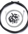 Universal Bicycle Shifter Cable Housing Set For Derailleur Systems Durable Black Upgrade Kit components on white background