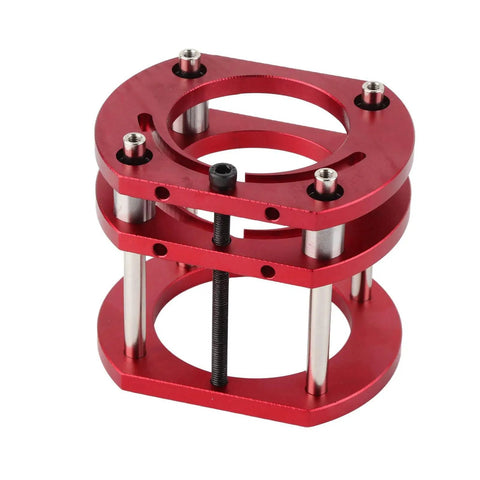 Pro Grade Stainless Steel Router Lifting Base With 4 Jaw Clamp, Built For Woodworking Projects, Rugged Aluminum Alloy And Stainless Steel Construction, Smooth Adjust, Perfect For DIY Trimming Machines, red lift base