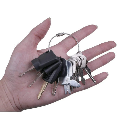 Legit 18 Piece Heavy Equipment Key Set For Forklifts Excavators Loaders And Tractors With Compact Organizer Ring To Keep Your Job Site Access Smooth Sailing Today