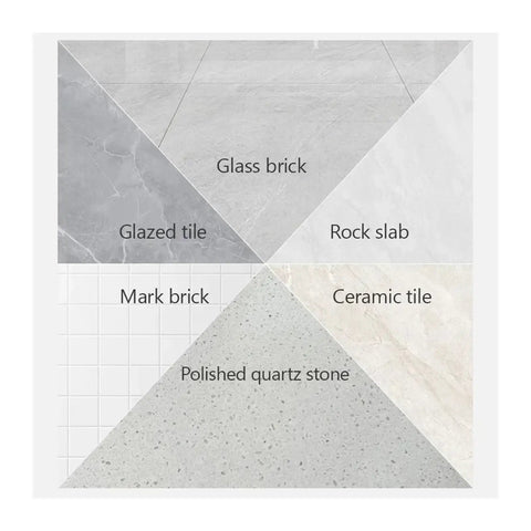 Heavy Duty Electric Vacuum Suction Cup Lifter Handles Porcelain Tile Granite And Glass With Rock Solid Grip And Quick Release Valve For No Sweat Wall Installations, showcasing various tile types.