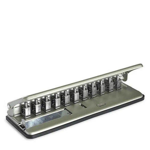Universal Desk Discbound Hole Punch For Disc Notebooks, Heavy Duty Metal Paper Puncher that handles up to six sheets, open view