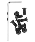 Electric Scooter Front Head Screw Set With Hex Key Stainless Steel Black Hardware For Wobble Free Installation And Anti Loosening Reliability OEM Fit For Handlebar Mounting Holes Flat Head Screw Kit For Maintenance