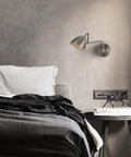 Swing Arm Wall Sconce With Touch Control Dimmable 10 To 100 Percent And 3 Color Temperatures 3000K 4500K 6000K Aluminum Brushed Nickel LED