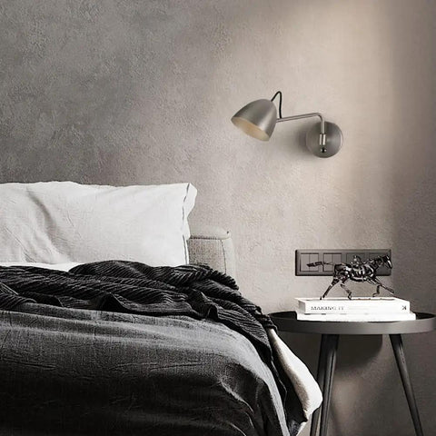 Swing Arm Wall Sconce With Touch Control Dimmable 10 To 100 Percent And 3 Color Temperatures 3000K 4500K 6000K Aluminum Brushed Nickel LED