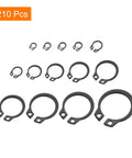 210 Piece External Retaining Ring Set In 14 Sizes For Valves And Electrical Appliances, 65Mn Carbon Steel Circlip Snap Rings