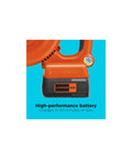 Close-up of 40V Max PowerCommand Cordless Leaf Blower with Battery and Charger showcasing lithium battery design