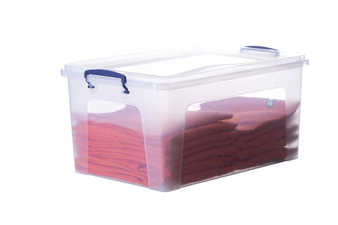 Stackable Clear Storage Boxes With Lids Heavy Duty Plastic Bins To Kick Clutter To The Curb For Home Office Dorm Setup Bpa Free Large Crate Containers That Are A Total Game Changer At 28 Quart 12 Pack