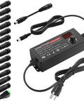 Universal Adjustable DC Power Supply 3V-24V, 3A 72W, 100-240V AC To DC Converter With LCD Display and 14 tips visible