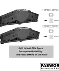 Coated Cast Iron Exhaust Manifolds Set Of 2 For Penta OMC V8 5.0L And 5.7L Engines With Gaskets And Bolts