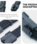 Rock Solid Build Nylon Braided Pci Gpu Extension Cable 30Cm Black features sturdy connectors and braided sleeving for desktop gaming.