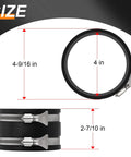 Diagram showing 4 Inch Dust Collection Flex Cuff With Stainless Steel Hose Clamps For An Airtight Seal measurements