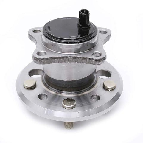 Front view of Beefed-Up Rear Left Wheel Bearing Hub Assembly For Toyota Camry 2002-2011 4 Wheel ABS, metal construction with sensor