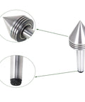 MT2 Live Center 60 Degree 2-1/2 X 1-11/16 Precision Lathe Center for Metal Lathe and CNC Work, sealed end, high hardness steel