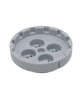 Durable Pasta Maker Shaping Disc For Spaghetti And Noodles Attachment Replacement, grey disc with small perforations for pasta makers