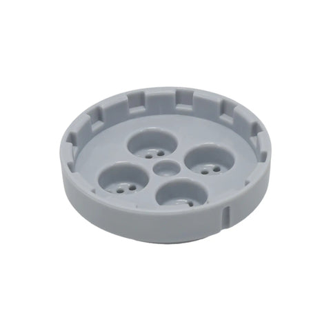 Durable Pasta Maker Shaping Disc For Spaghetti And Noodles Attachment Replacement, grey disc with small perforations for pasta makers