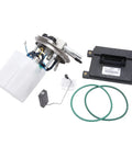 Heavy Duty Supplemental Fuel Pump And Controller Kit For GM 4.8L 5.3L Vortec Trucks components including pump, controller, and hardware.