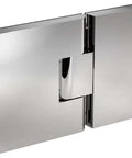 Shower Door Hinge 180 Degree Glass To Glass Right Hand Polished Chrome Plated Brass For Frameless Showers Easy Install Durable
