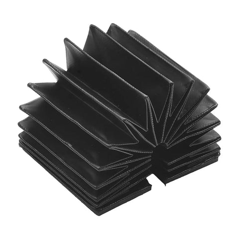 Heavy Duty CNC Machine Dust Cover Guard for HGR20 Linear Guides in black flexible bellows cloth, folded view