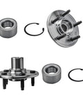 Front And Rear Wheel Hub Bearings Kit With 20 Chrome Lug Nuts For 2006 2010 Ford Explorer Sport Trac Mercury Mountaineer