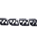 8 Pack Outdoor Patio Furniture Clips For Rattan Modular Sofas All Weather Durable Plastic Fasteners in a row on white background