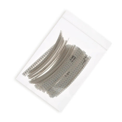 1500 Pcs 0805 Smd Resistor Kit With 60 Values From 0R To 10M Ohms, 1% Tolerance Thick Film Chip Resistors in clear bag