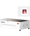 Top Tier 50W CO2 RF Laser Engraver And Cutter For Desktop Use With Lightburn Support showcasing a white compact design.